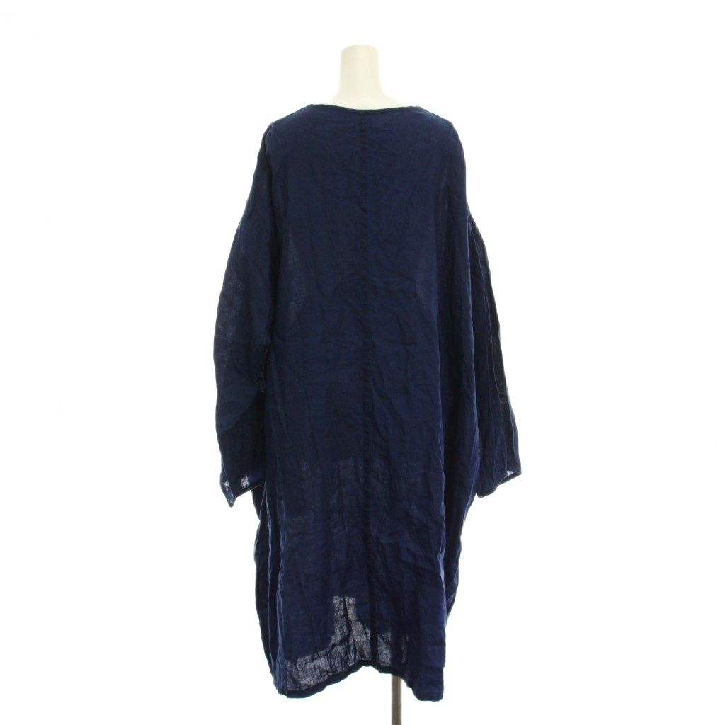 ワイズ Y's ヨウジヤマモト ワンピース ロング リネン 長袖 1 紺