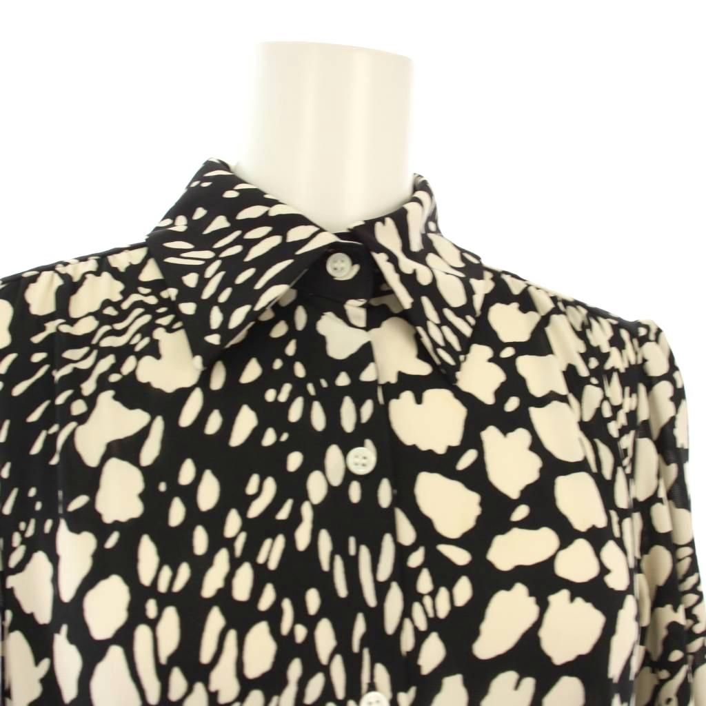 CORCOVADO コルコバード シャツワンピース 七分袖 ロング S 黒 白 /KH  