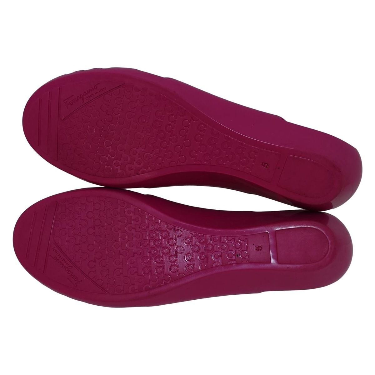 Salvatore Ferragamo フェラガモ ピンクフラットシューズ　美品 FERRAGAMO/SalvatoreFerragamo(サルバトーレフェラガモ) フラット