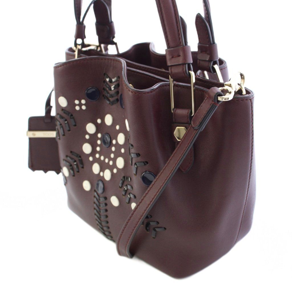 トッズ TOD'S フラワーモチーフ 2WAY ショルダーバッグ ハンドバッグ