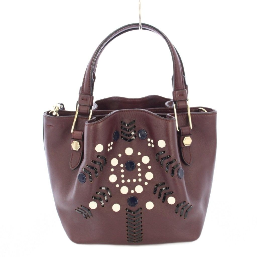 トッズ TOD'S フラワーモチーフ 2WAY ショルダーバッグ ハンドバッグ