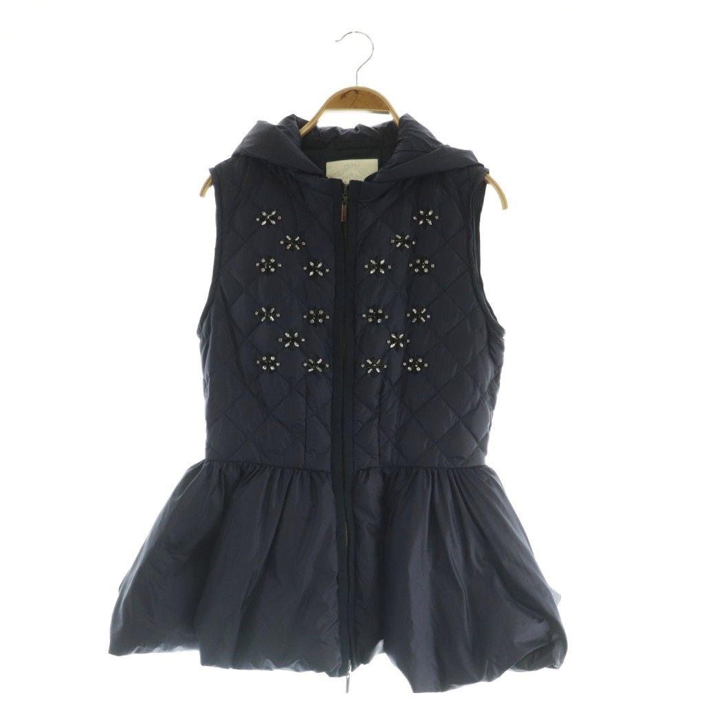 姫　Chesty チェスティ ダウンベスト 2way ネイビー チェスティ Chesty ダウンジャケット ダウンベスト ビジュー ペプラム