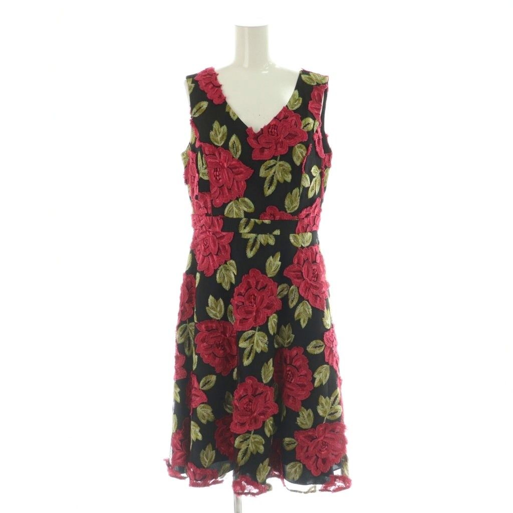 グレースコンチネンタル 38花柄ワンピース グレースコンチネンタル GRACE CONTINENTAL ワンピース 38 黒 ブラック