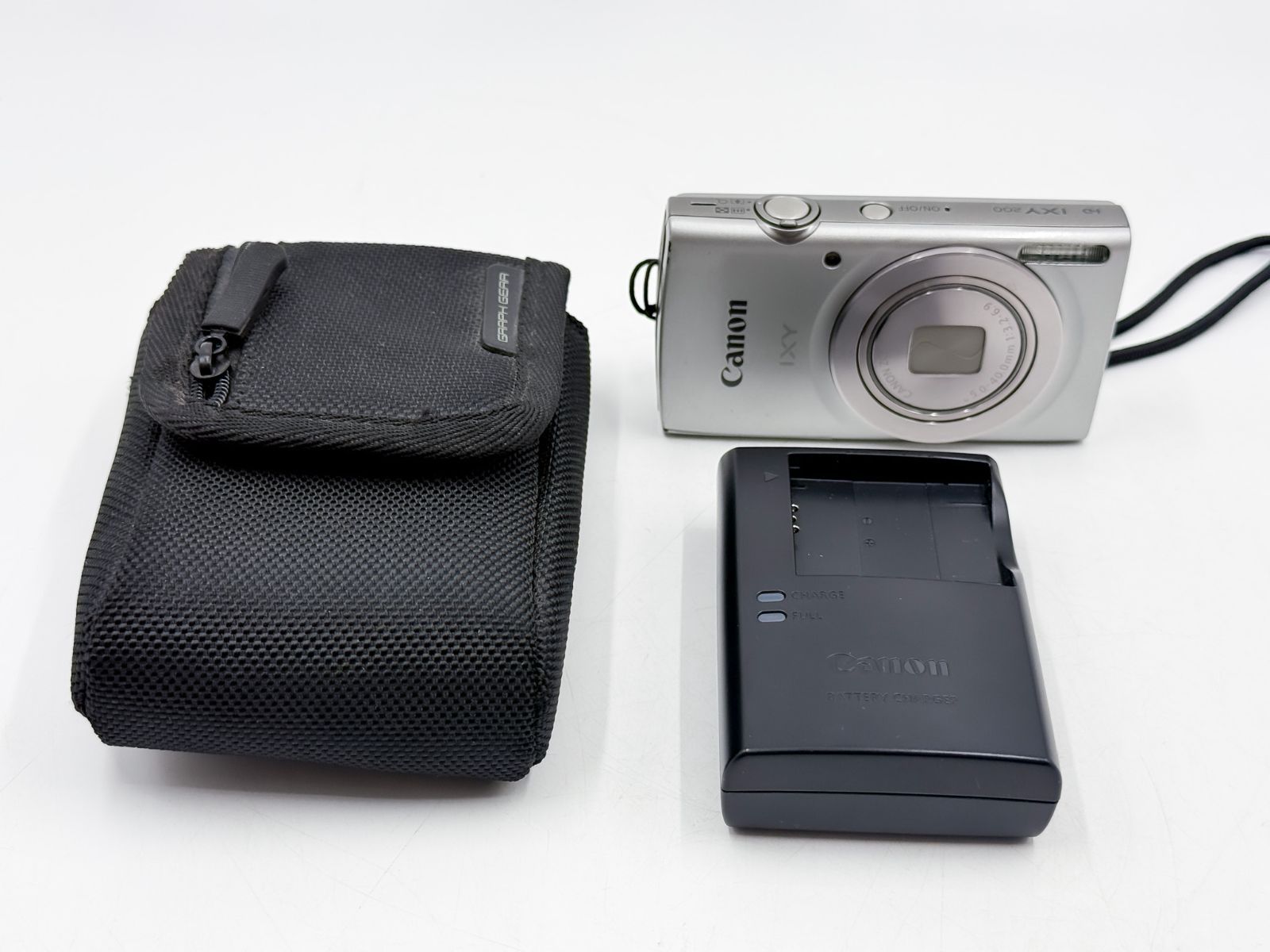 Canon IXY 200 シルバー 動作確認済み 充電器/ケース付き - メルカリ