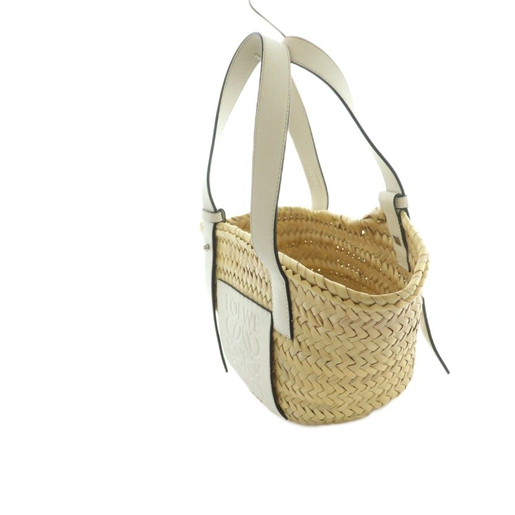 LOEWE ベージュ かごバッグ バスケットバッグ スモール（ヤシの葉