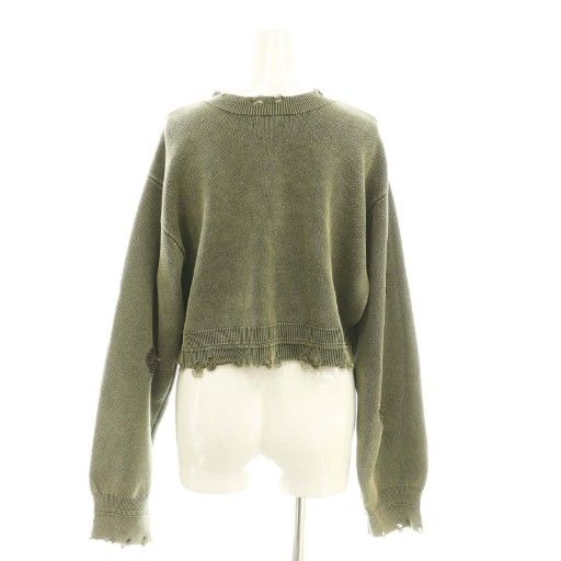 アメリヴィンテージ Ameri VINTAGE 25AW DAMAGE LOGO SHORT KNIT TOP