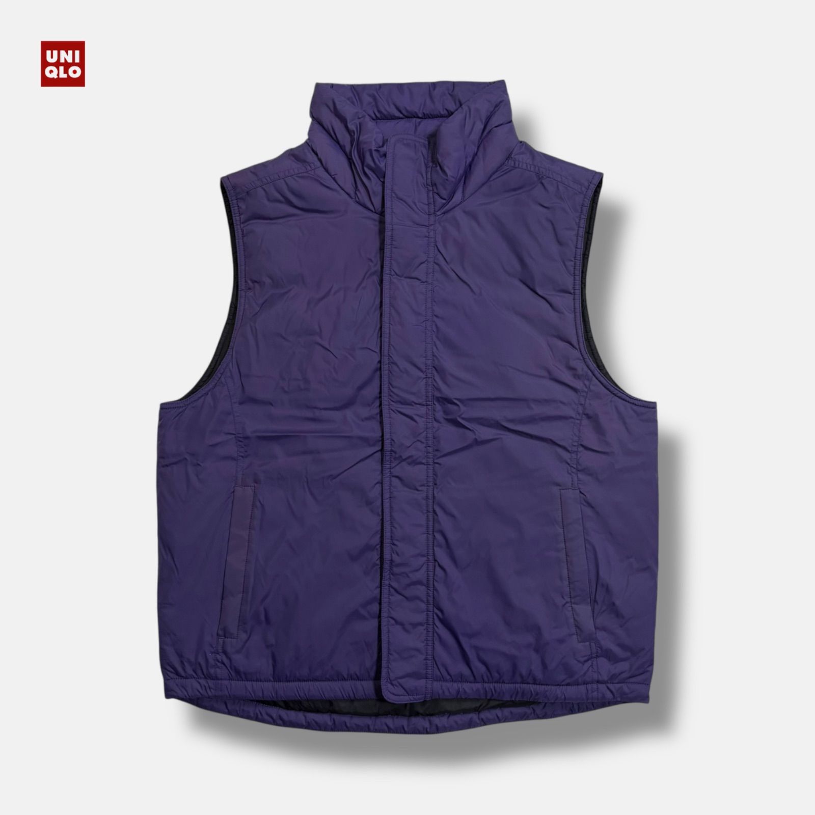 90s OLD UNIQLO ナイロン中綿ダウンベスト パープル M - メルカリ