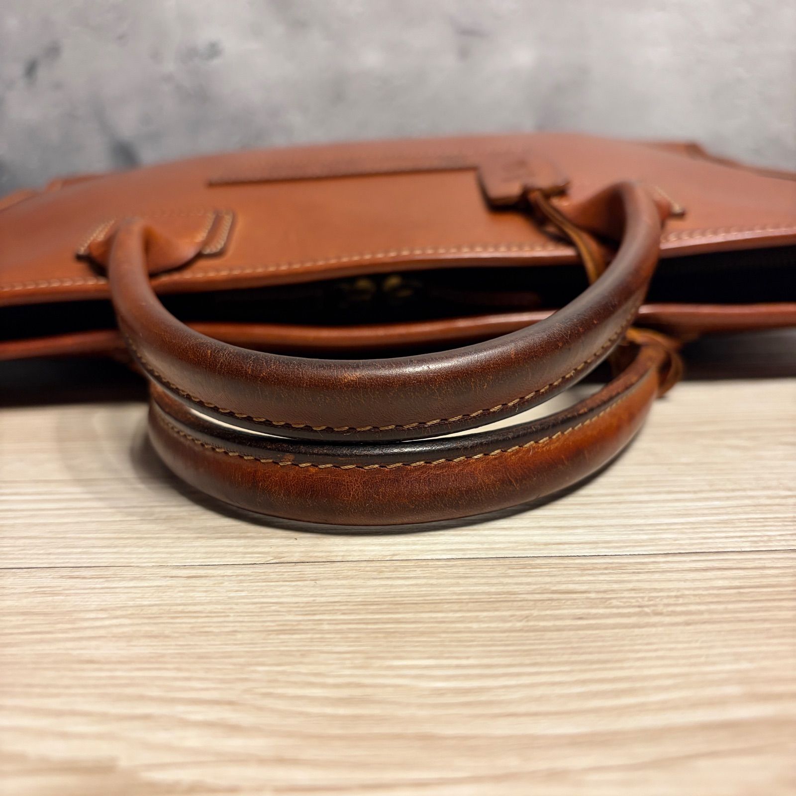 Felisi フェリージ 9884 ブリーフケース ビジネスバッグ レザー 茶