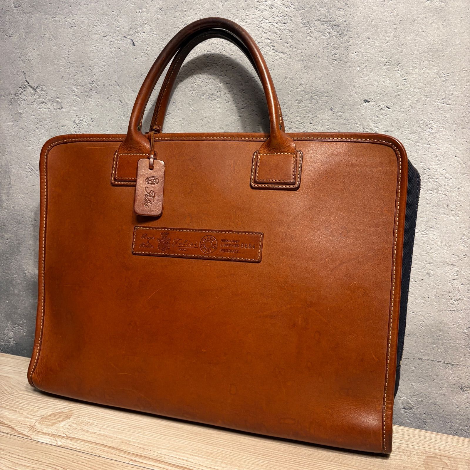 ✨Felisi 9884 レザービジネスバッグ ブリーフケース ブラウン 本革