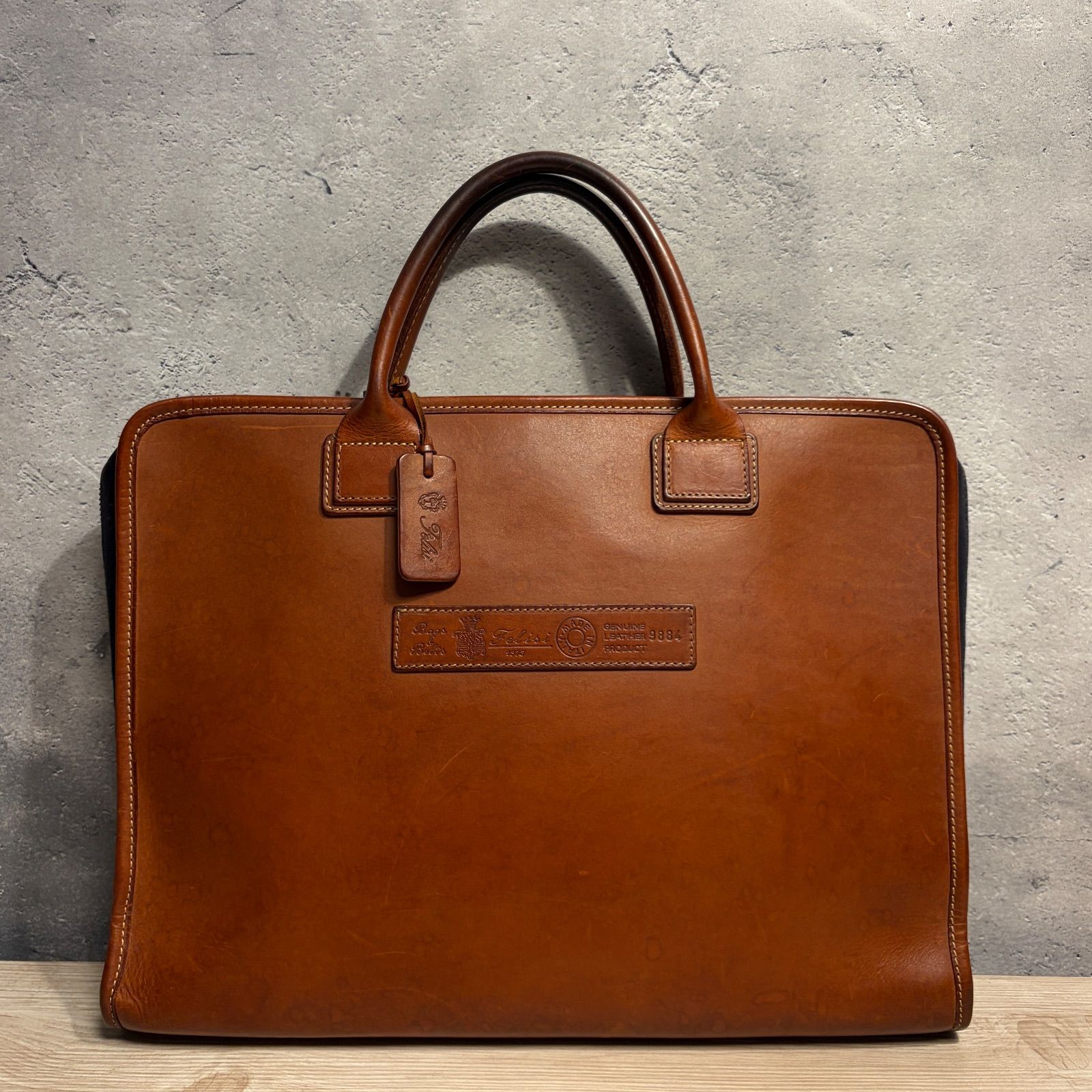 フェリージ 9884 ビジネスバッグ オールレザー ダークブラウン A4収納