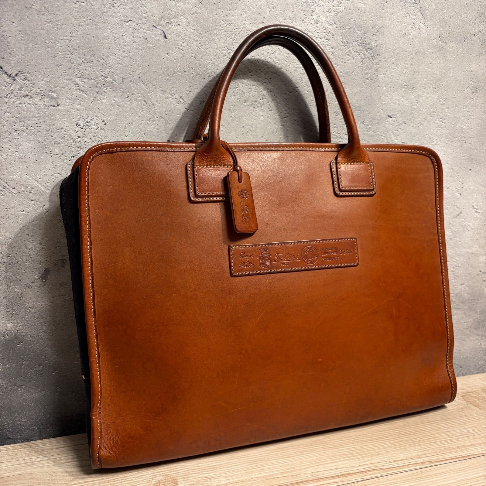 ✨Felisi 9884 レザービジネスバッグ ブリーフケース ブラウン 本革