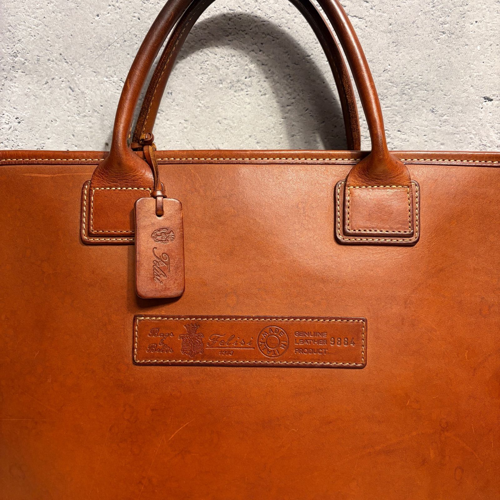 ✨Felisi 9884 レザービジネスバッグ ブリーフケース ブラウン 本革
