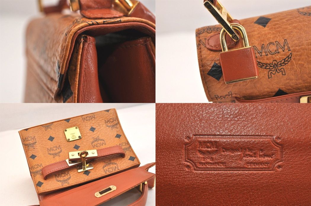 MCM エムシーエム ヴィセトス ヴィンテージ レザー ハンドバッグ 財布