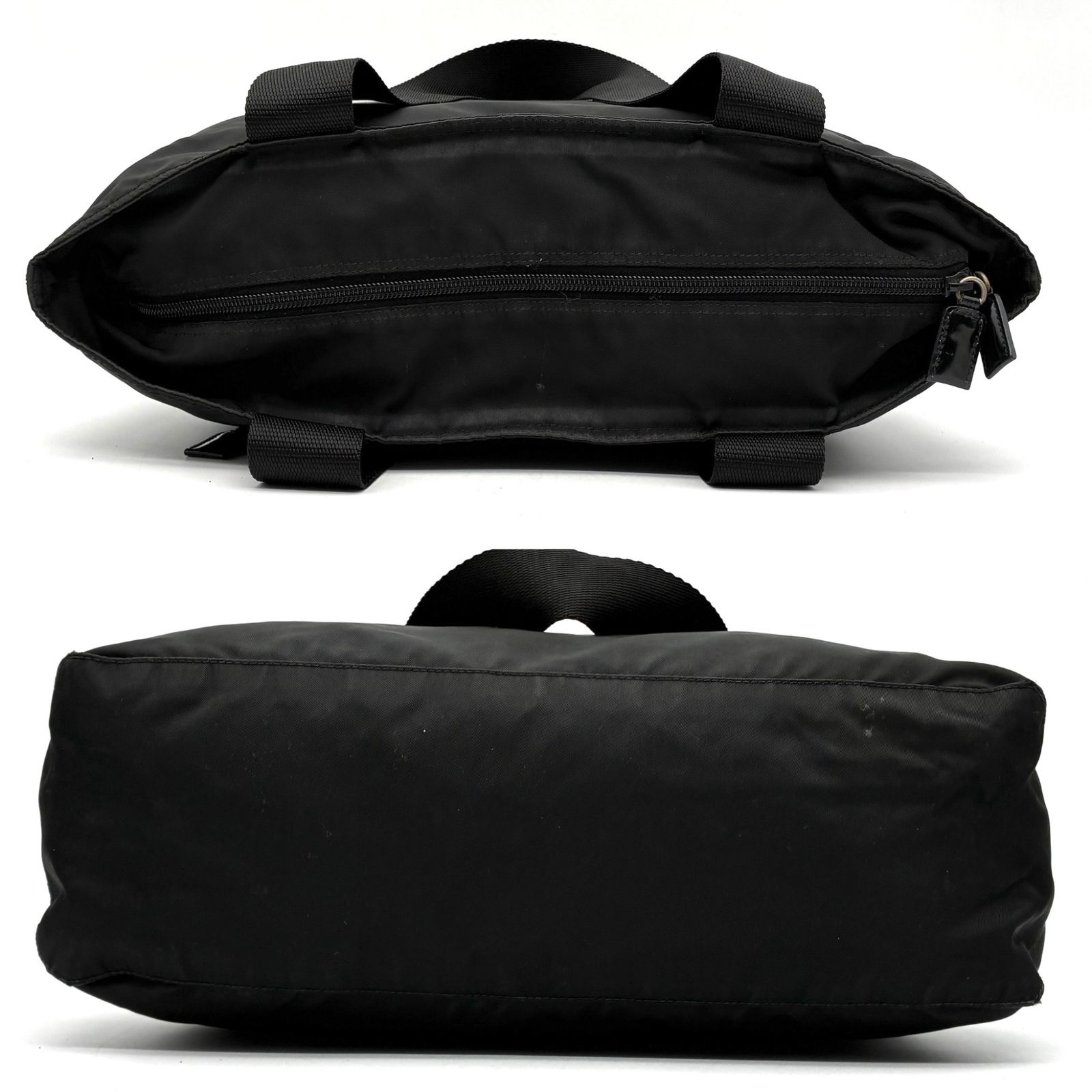 美品 PRADA プラダ トートバッグ テスートナイロン 三角ロゴ プレート