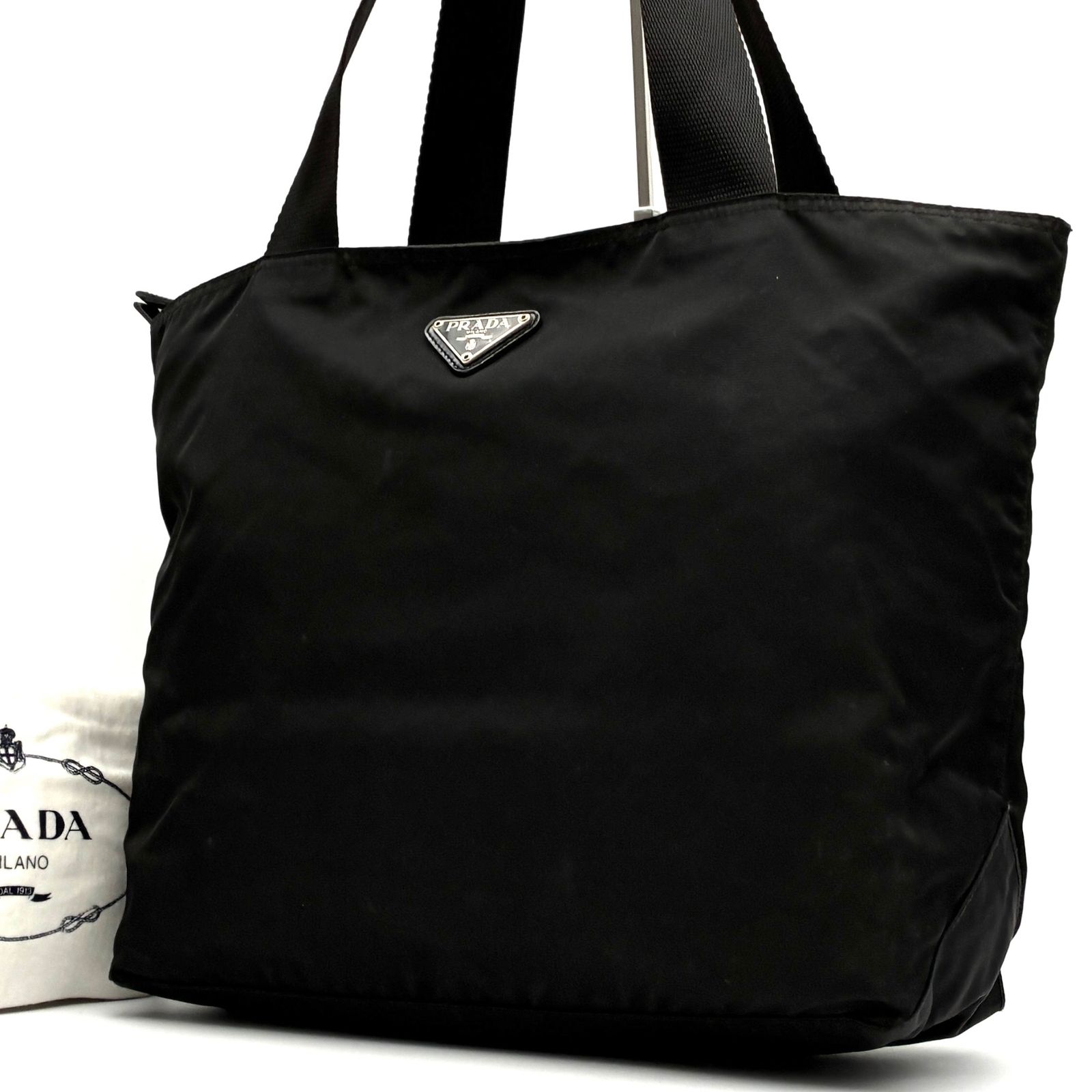 美品 PRADA プラダ トートバッグ テスートナイロン 三角ロゴ
