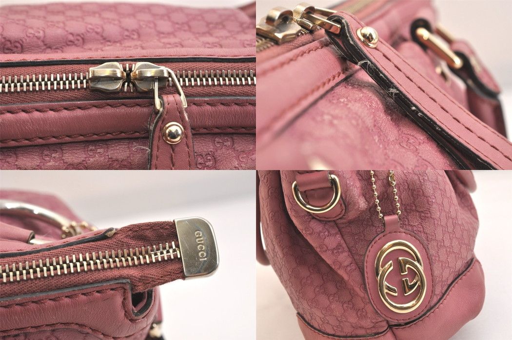 GUCCI グッチ スーキー 2WAYトートバッグ ピンク GGエンボス レザー か