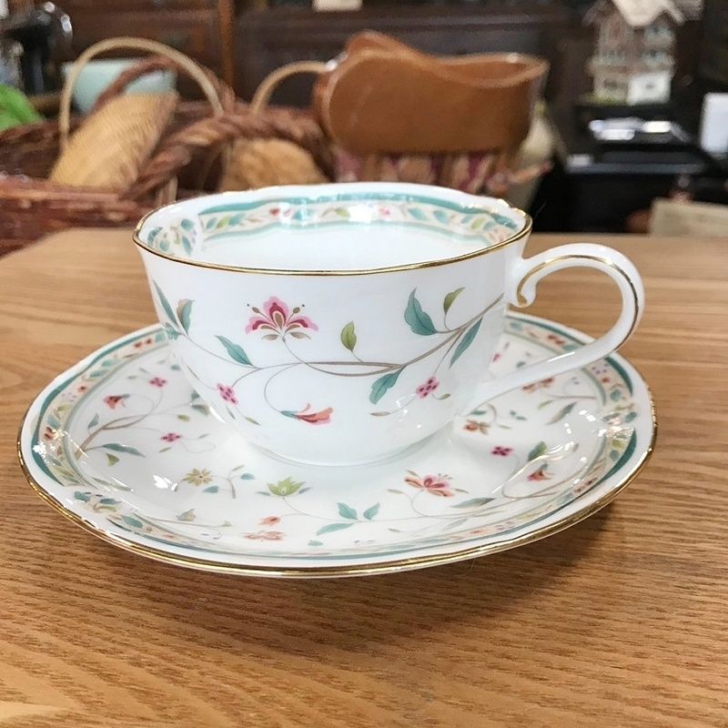 ノリタケ 花更紗 カップ＆ソーサー 2客セット ボーンチャイナ NORITAKE