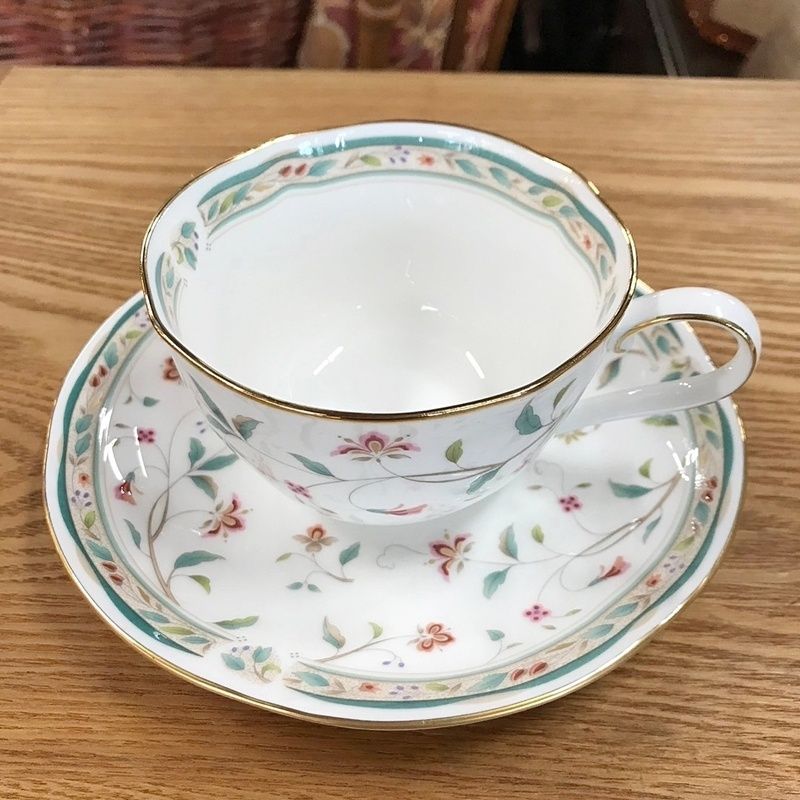 ノリタケ 花更紗 カップ＆ソーサー 2客セット ボーンチャイナ NORITAKE