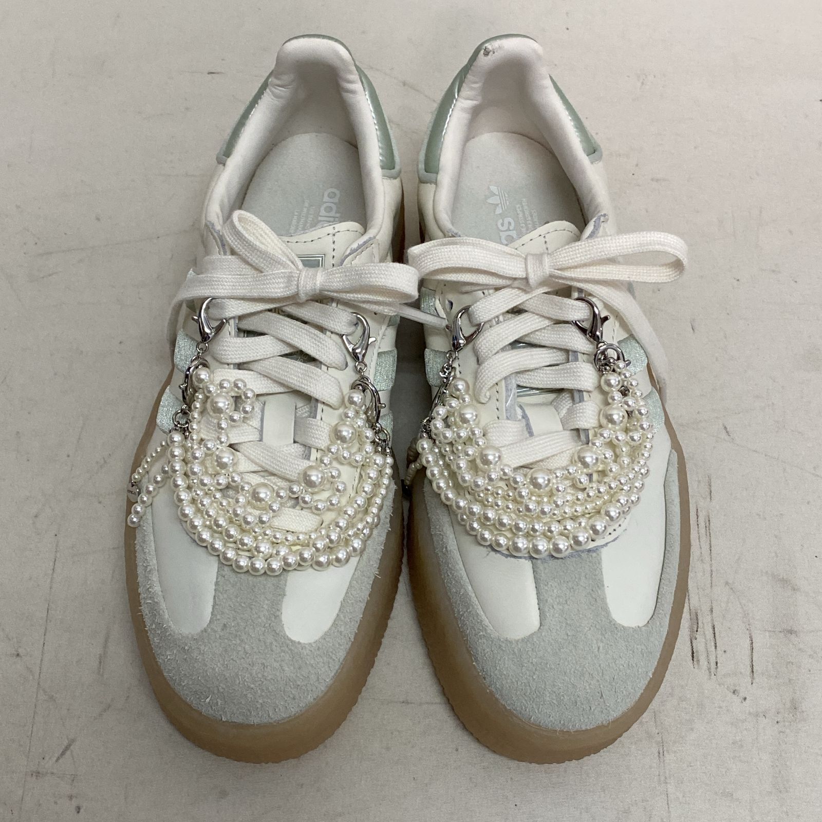 浜館80-2200] adidas ORIGINALS SAMBAE W LINEN GREEN METALLIC 