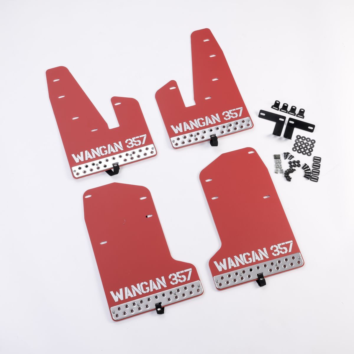 WANGAN357 マッドガード マッドフラップ 赤 レッド CV1W 三菱 デリカD5