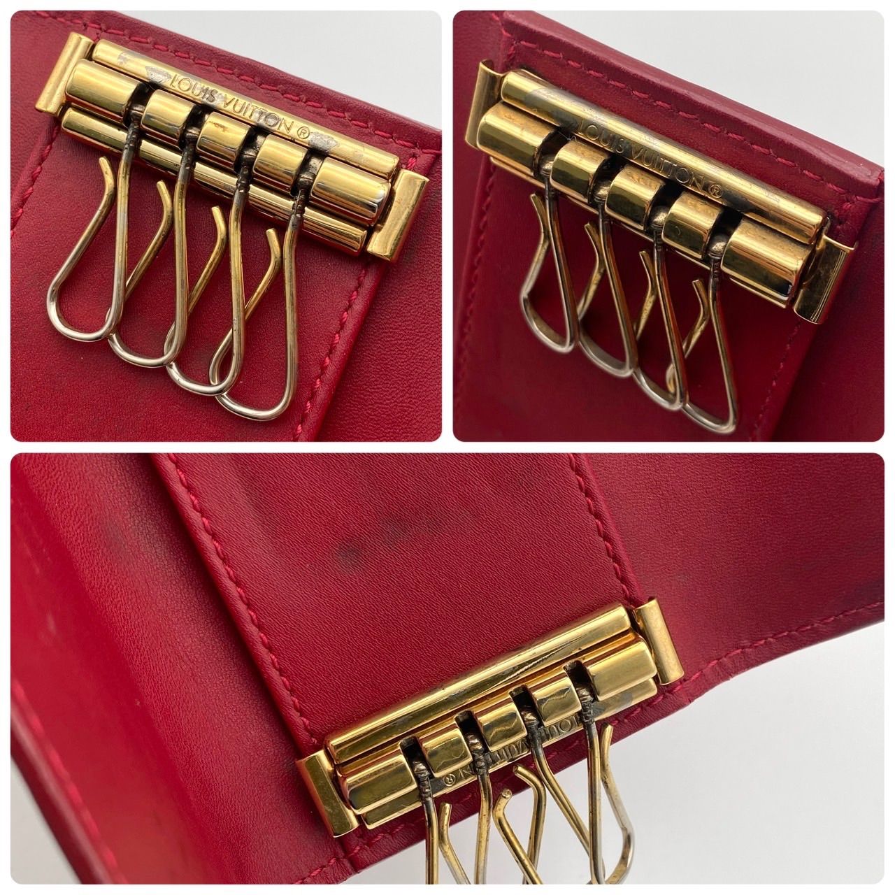 ルイヴィトン モノグラム ヴェルニ ミュルティクレ4 キーケース 4連