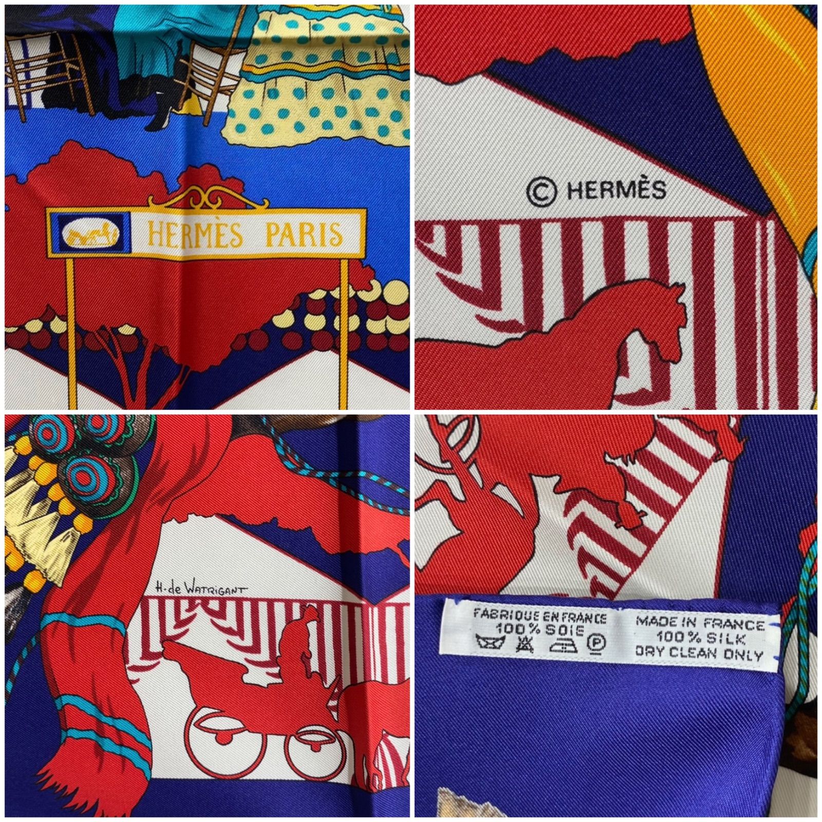 エルメス カレ90 feria de sevilla シルクスカーフ セビリアの休日