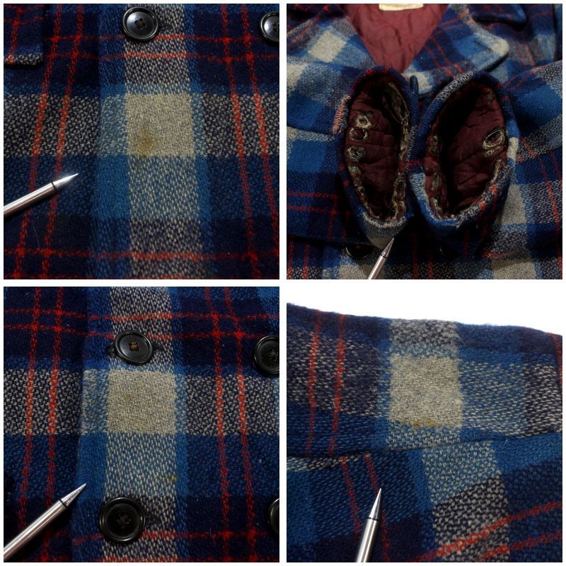 50s USA製 vintage HERCULES チェック柄 ダブルブレスト マッキーノ