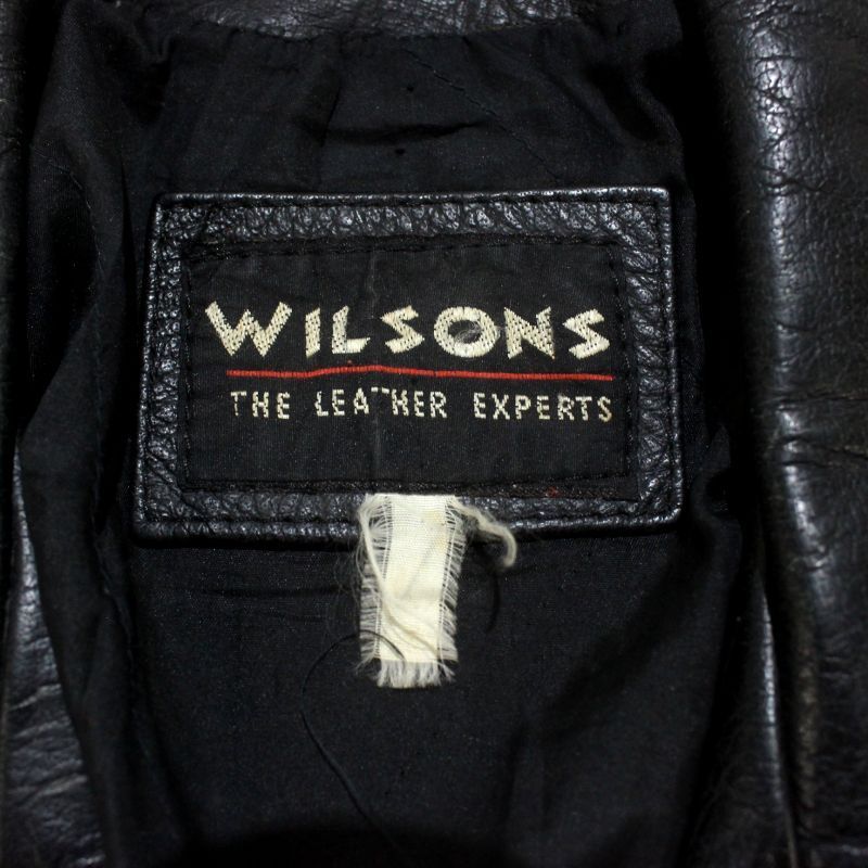 90s vintage WILSONS レザー ダブルライダースジャケット メンズ XL