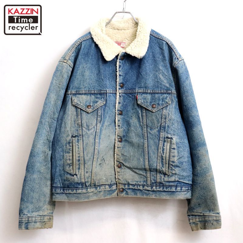 80s USA製 vintage Levi's 70608 ボア デニムジャケット メンズ 表記50