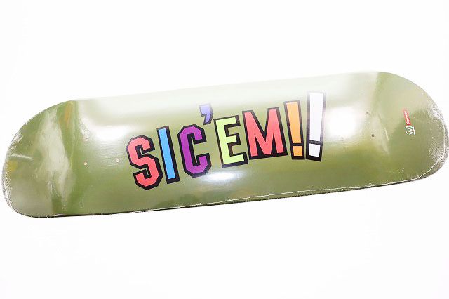 シュプリーム SUPREME 21AW WTAPS SIC'EM! Skateboard Deck Olive 8.25
