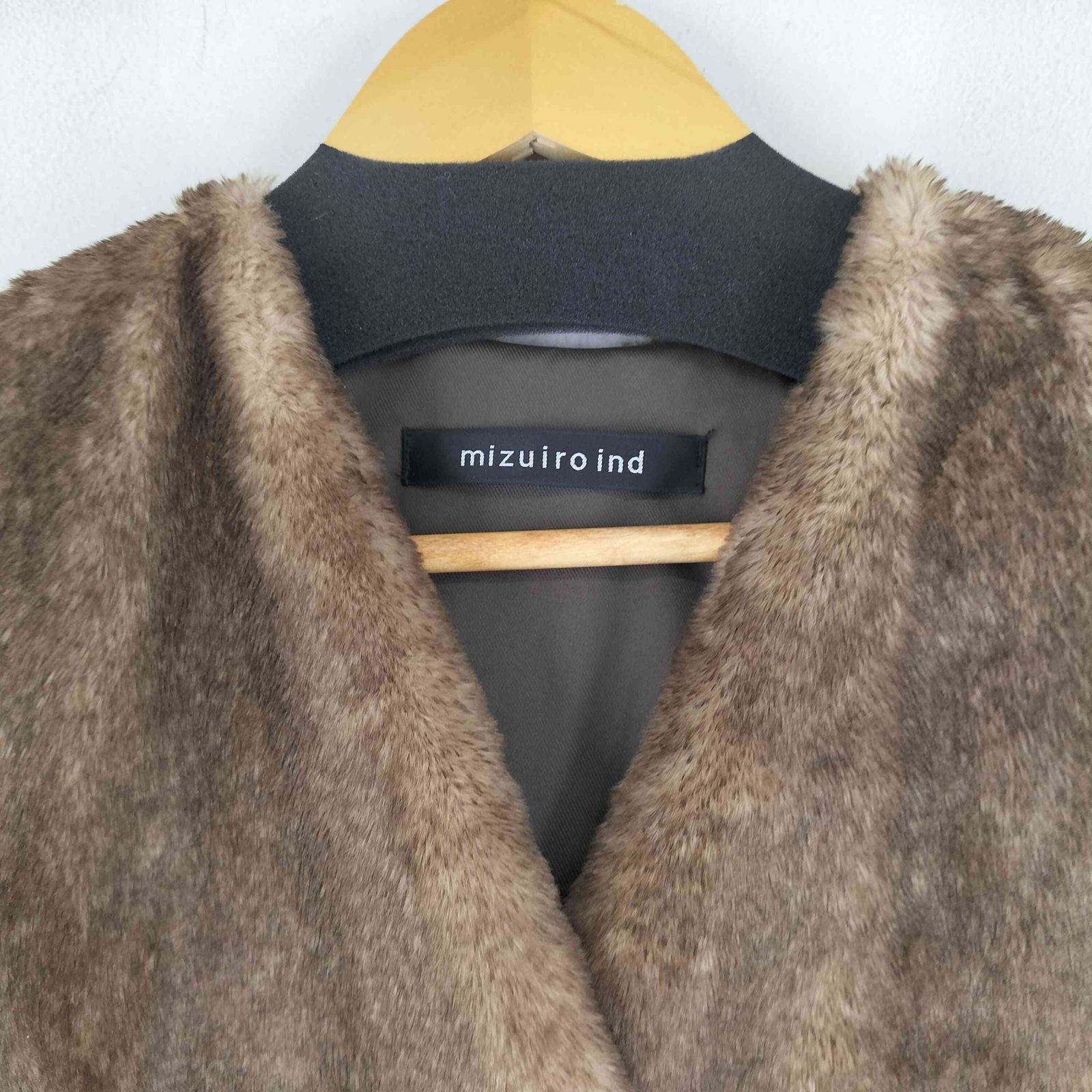 ミズイロインド mizuiro ind フェイクファーベスト レディース 表記無