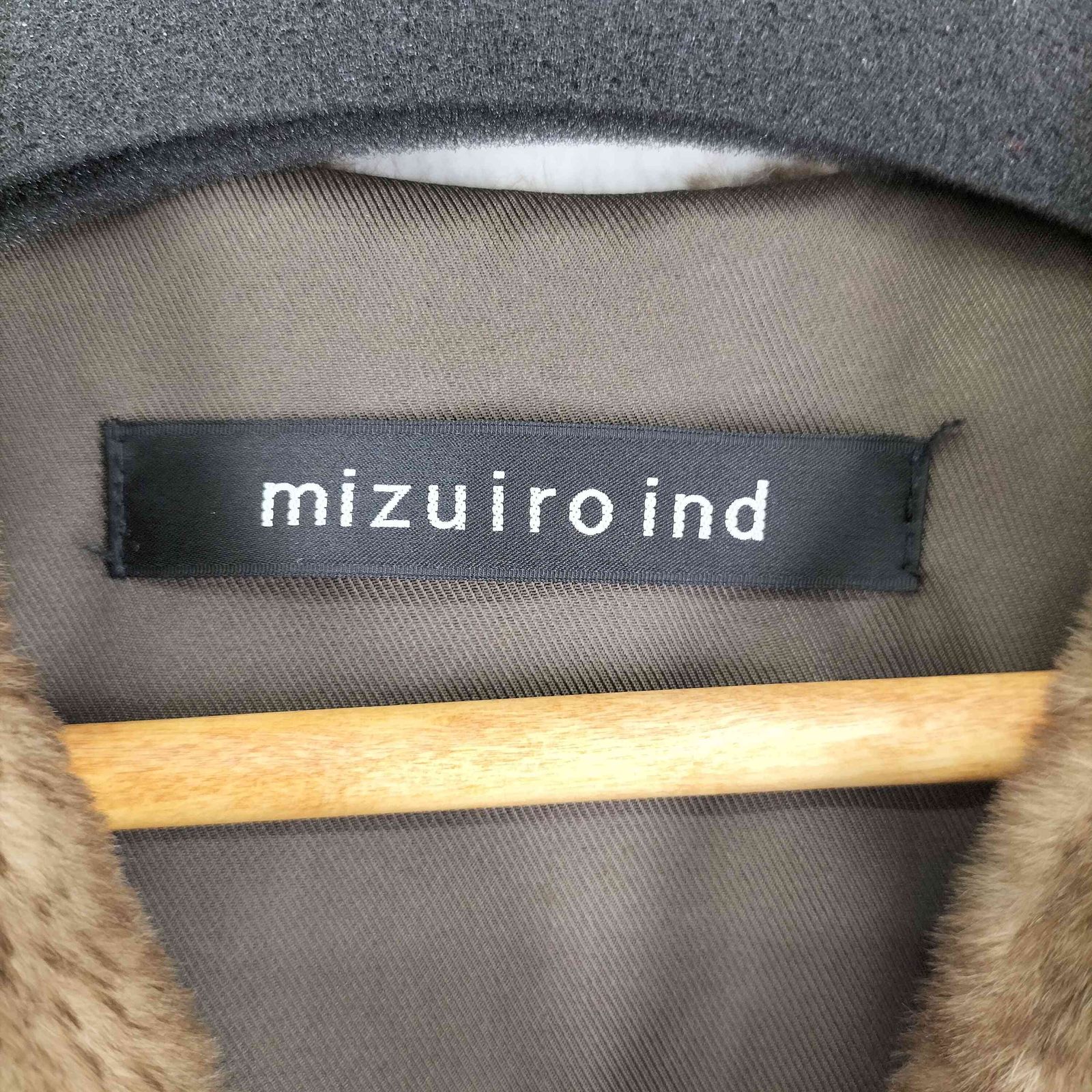 ミズイロインド mizuiro ind フェイクファーベスト レディース 表記無