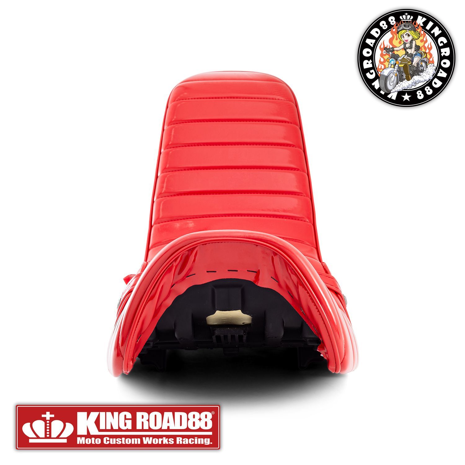 ヤマハ XJR400 前期 4HM KingRoad88 三段シート エナメル レッド 3段