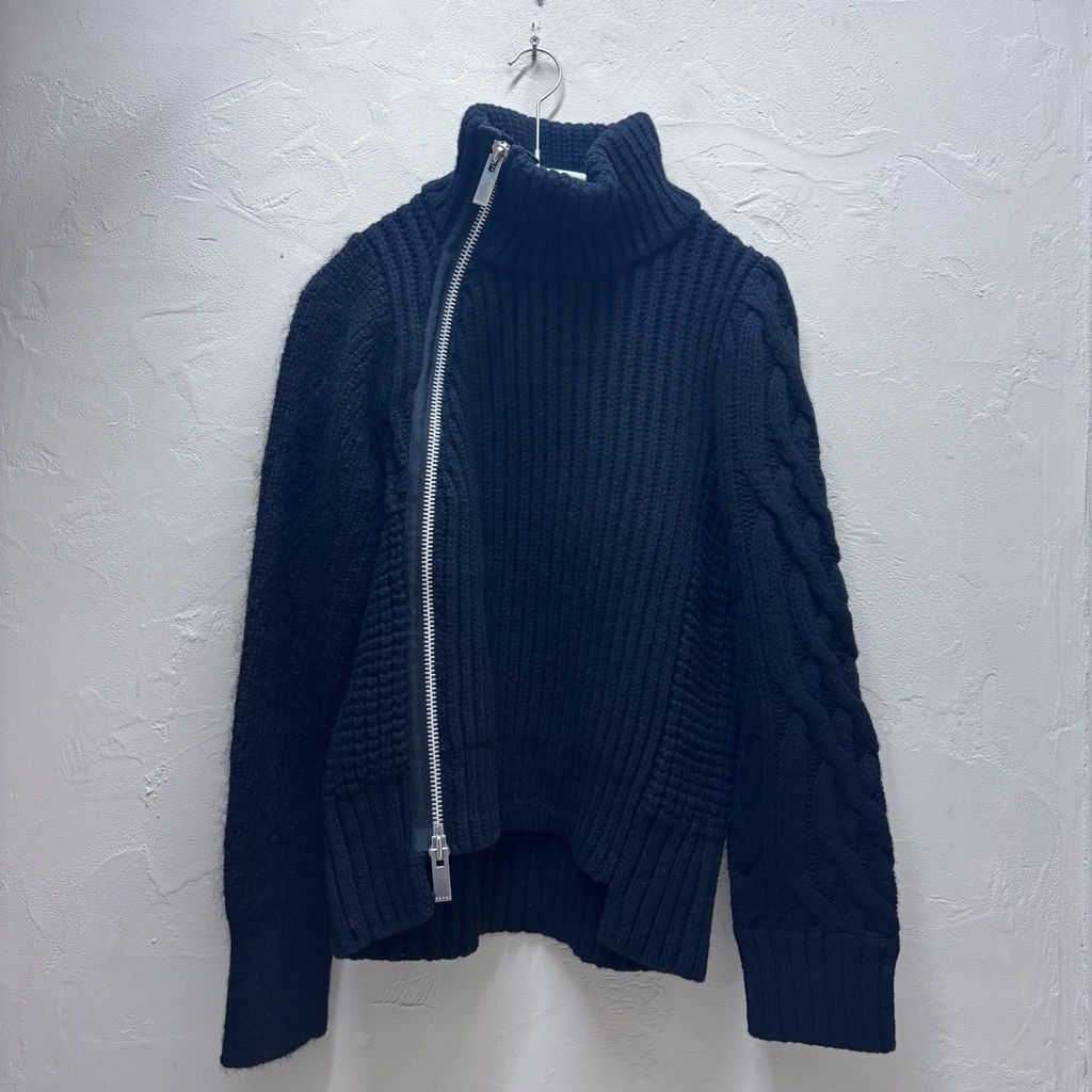 sacai サカイ 23AW Mohair Knit Blouson ニット 23-06850 ブラック