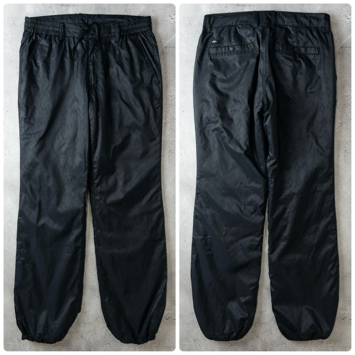 美品 Callaway キャロウェイ 軽量 中綿 パンツ メンズ L 黒 ブラック