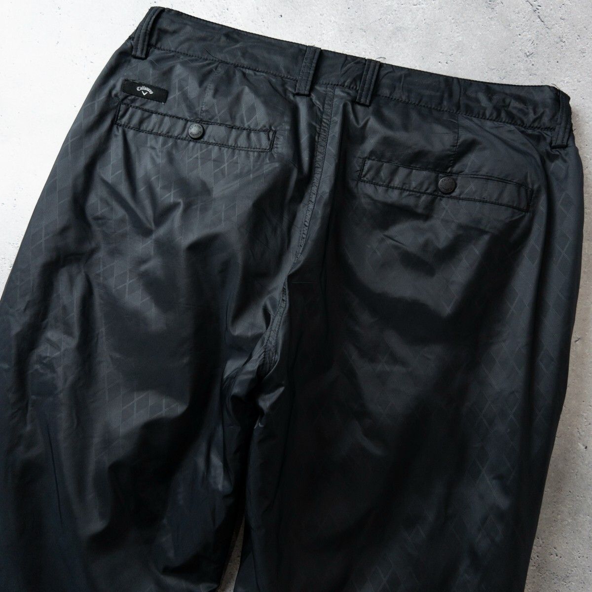 美品 Callaway キャロウェイ 軽量 中綿 パンツ メンズ L 黒 ブラック
