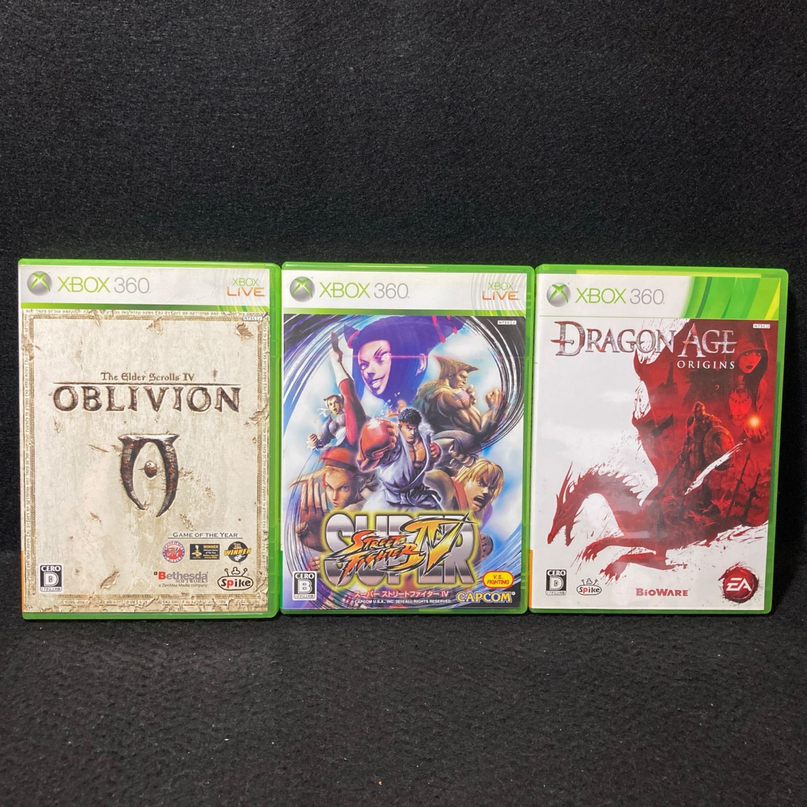 XBOX360 ソフト3本セット オブリビオン スーパーストリートファイター 