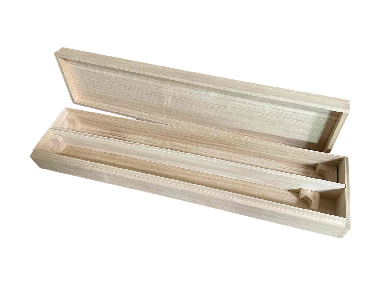 掛け軸用桐箱 2本入れ（マクラつき） 1列の内寸：640×60×65mm - メルカリ