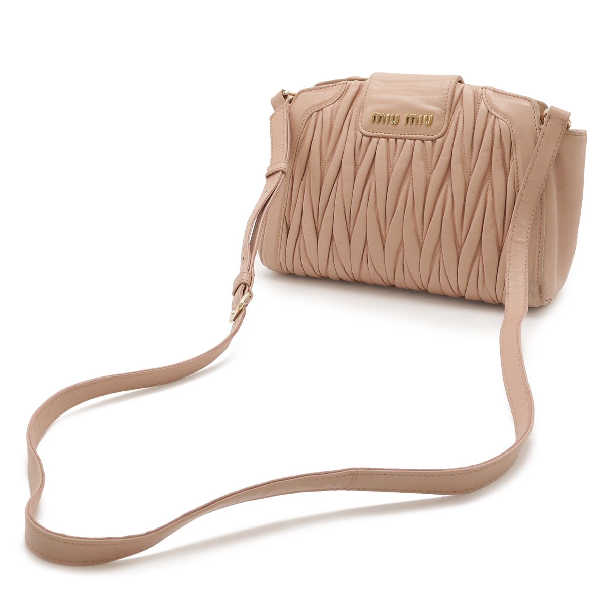 Miu Miu ミュウ ミュウ ミュウミュウ マテラッセ ギャザー ショルダー