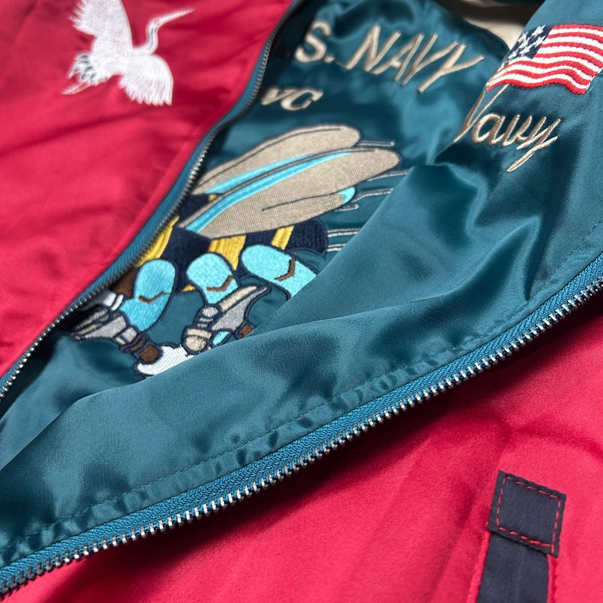 横須賀発祥 リバーシブル スカジャン Reversible SUKAJAN サテン地