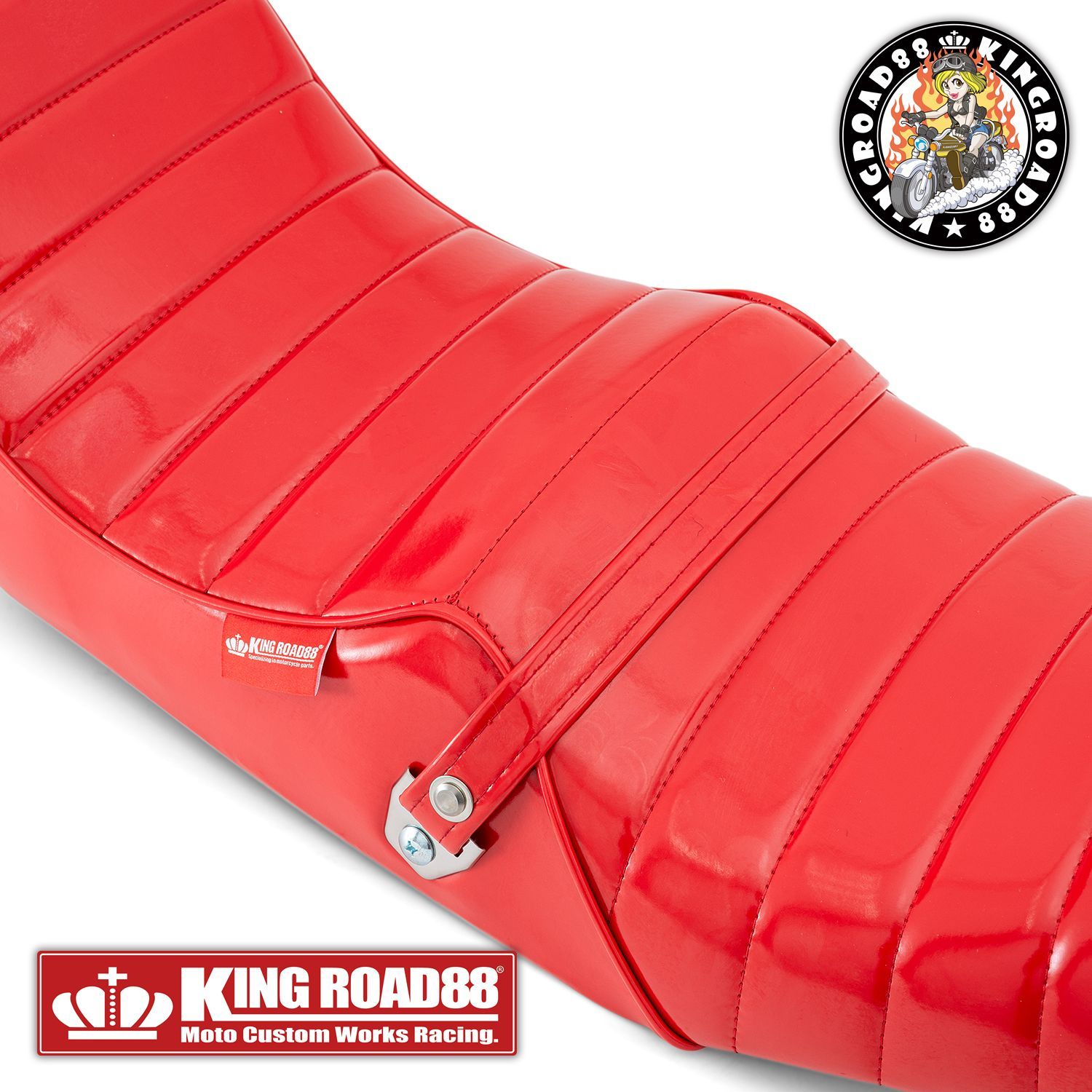 ヤマハ XJR400 前期 4HM KingRoad88 三段シート エナメル レッド 3段
