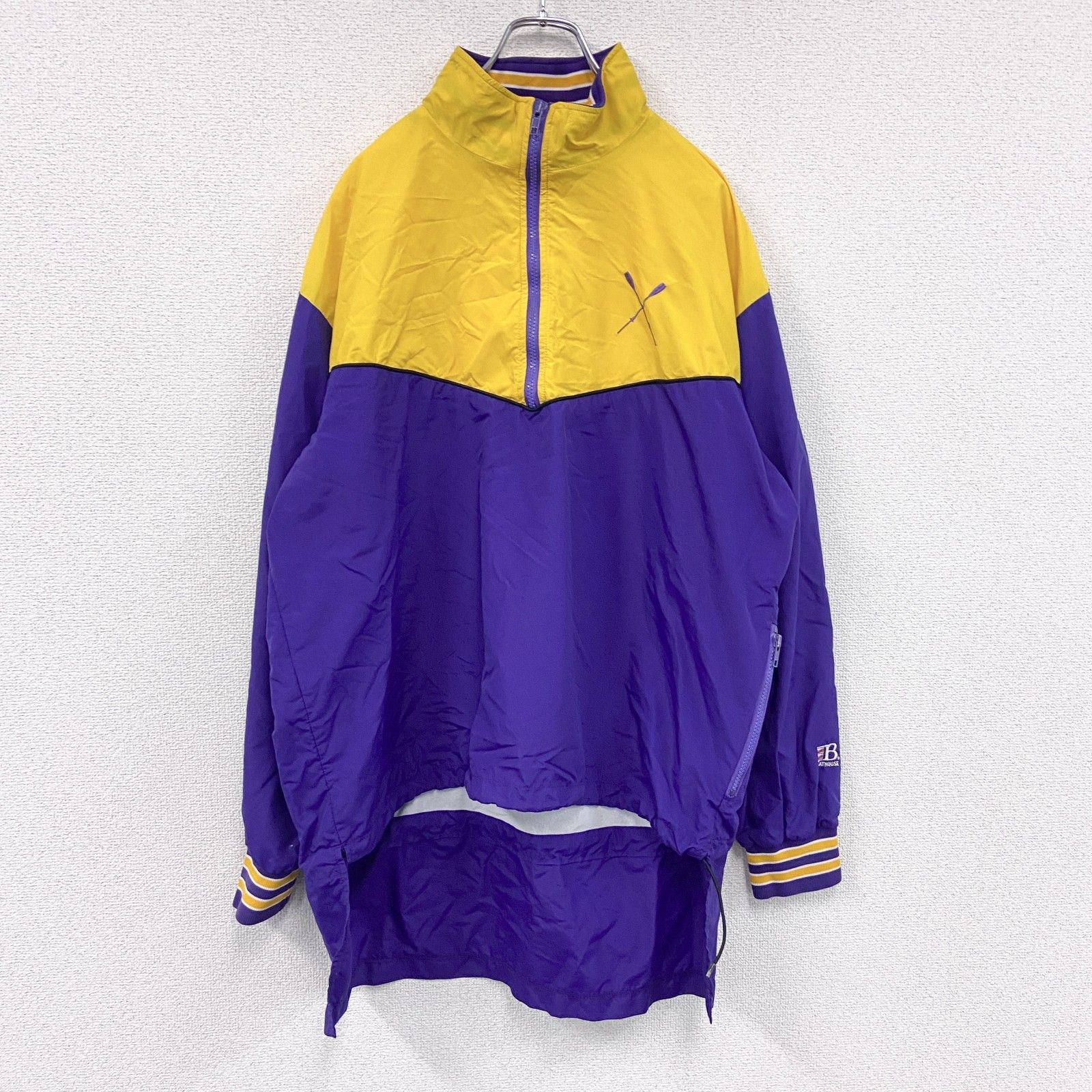 古着 used BOATHOUSE ハーフジップナイロンジャケット 黄色 イエロー