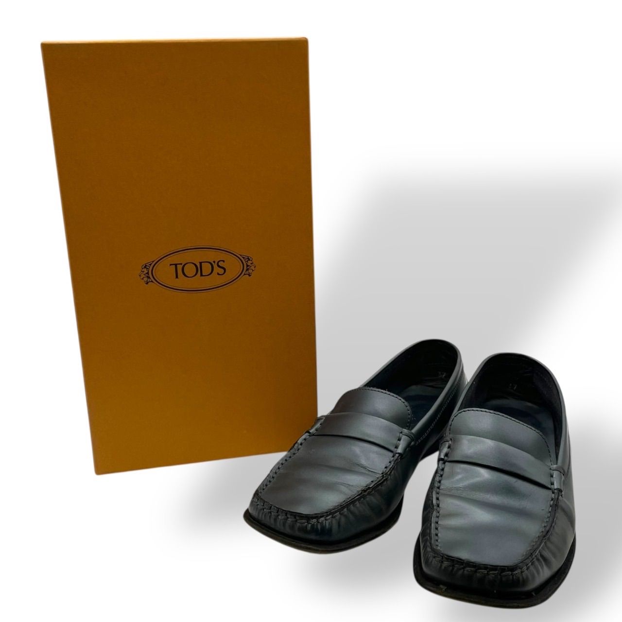 美品 訳あり Tod's トッズ ローファー レザーシューズ スクエアトゥ