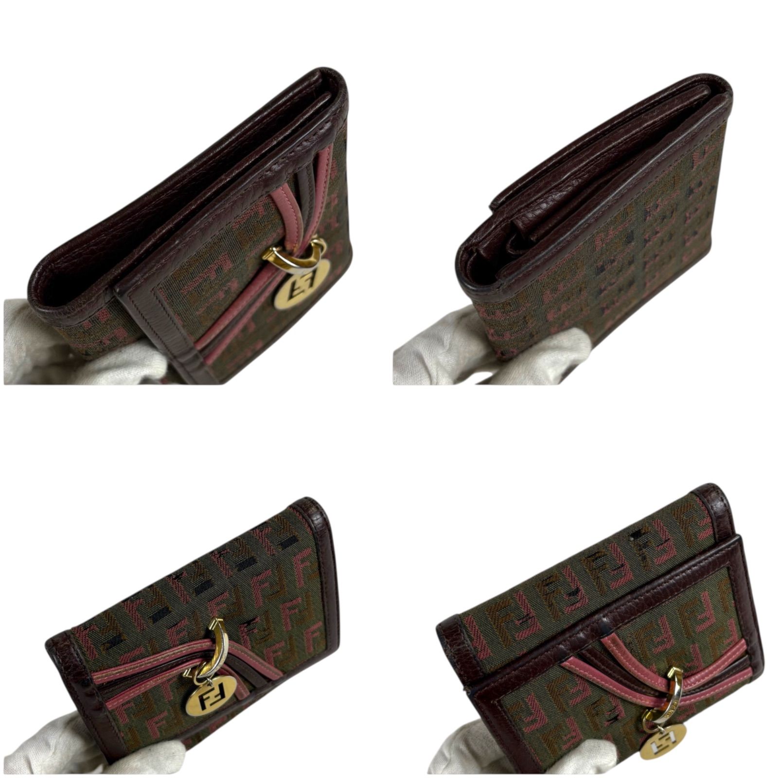 フェンディ FENDI コンパクトウォレット ズッカ柄 ズッキーノ