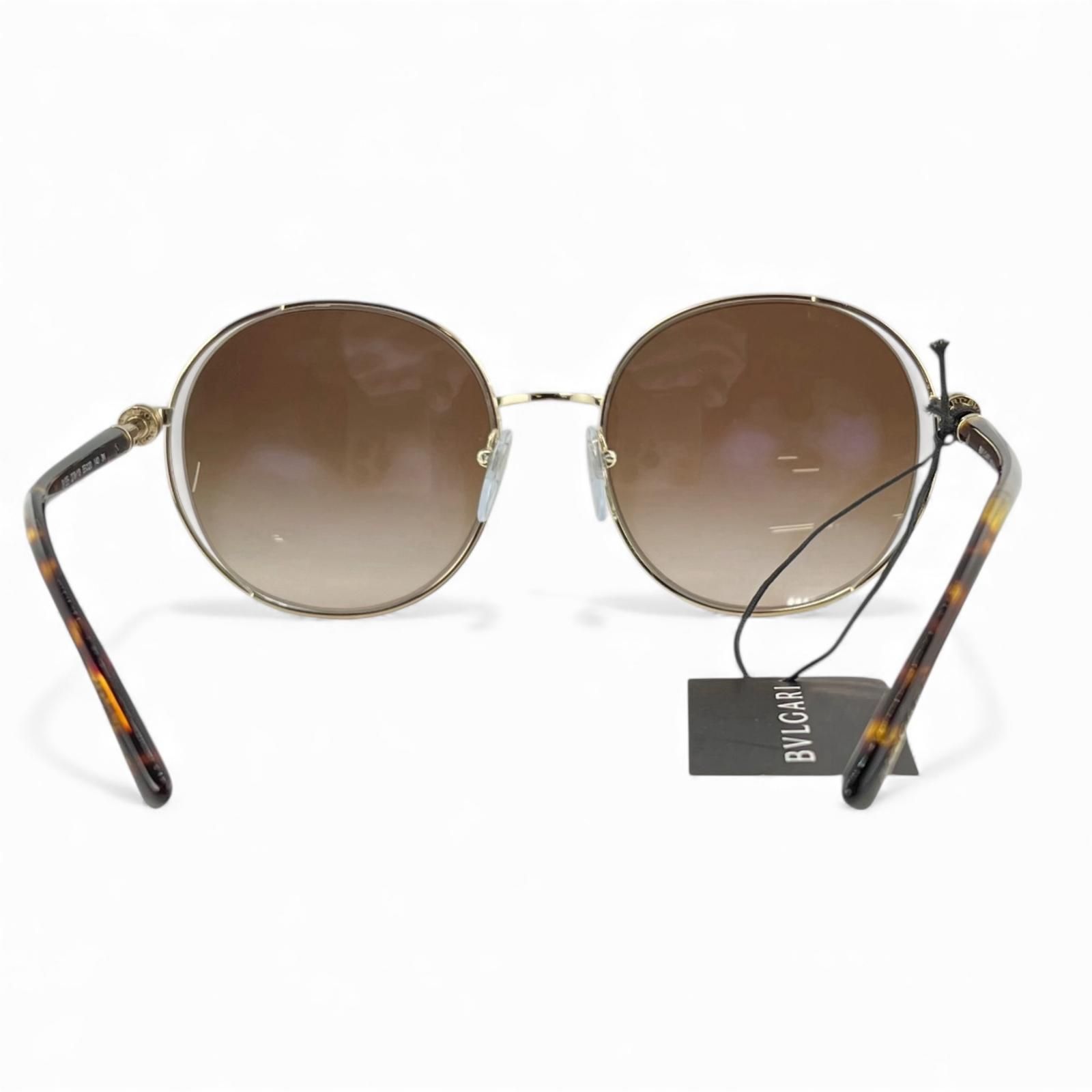 極美品 BVLGARI ブルガリ サングラス アイウェア 6185-B 278/13 サイズ 
