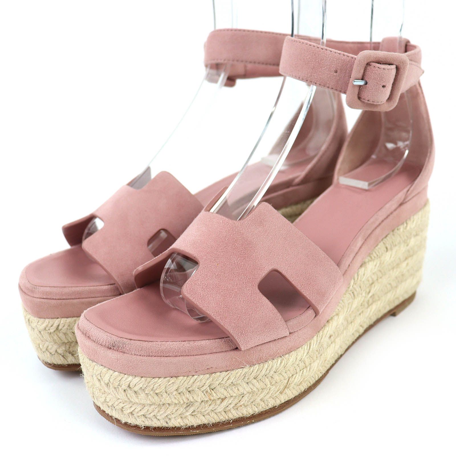 極美品△HERMES エルメス エスパドリーユ エルダ スウェードレザー