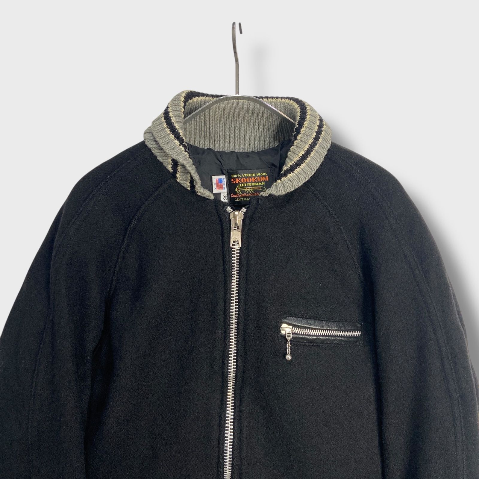 SKOOKUM☆スクーカム☆アワードジャケット☆サイズ36☆USA製☆黒