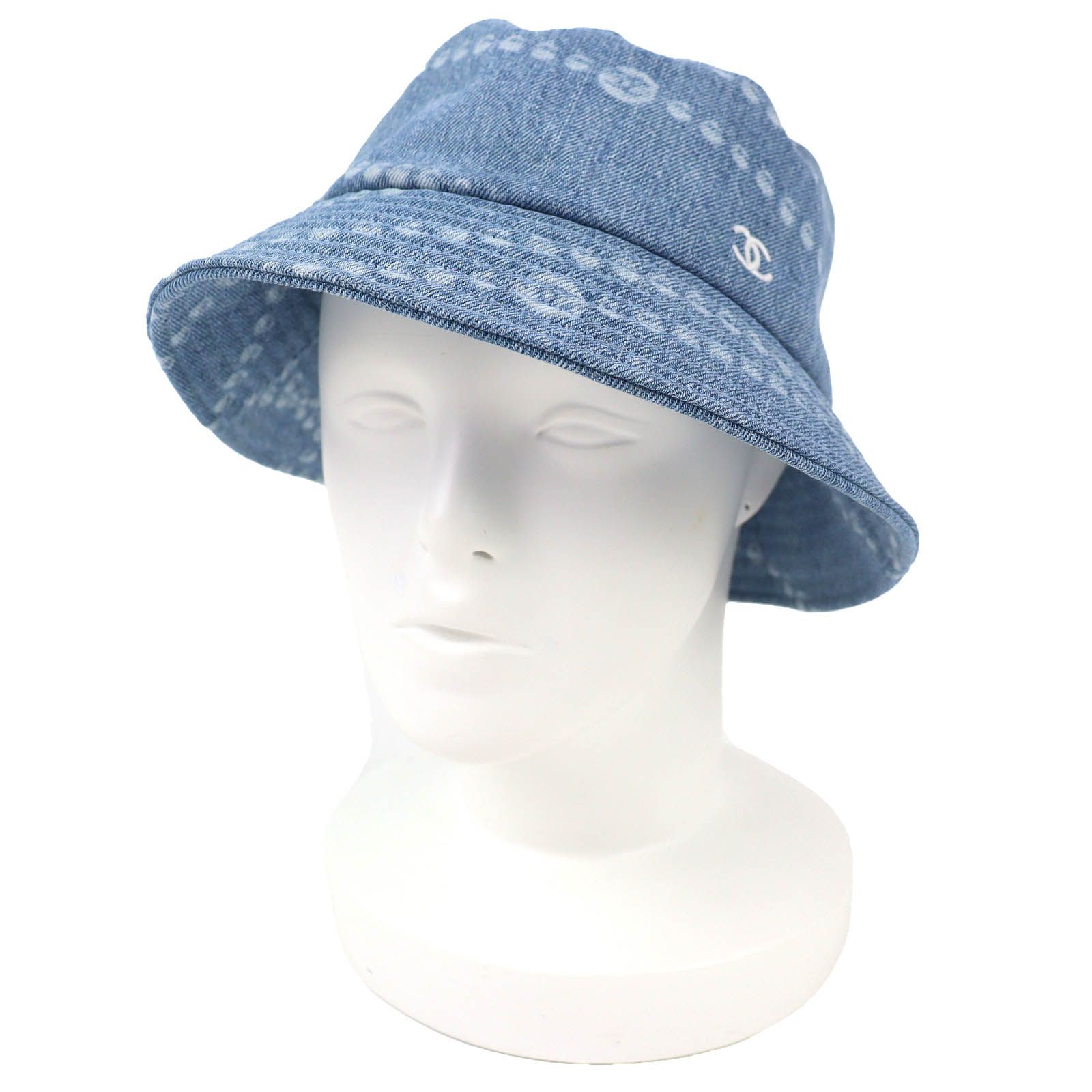 極美品△CHANEL シャネル 25P コットン100％ ココマーク パール