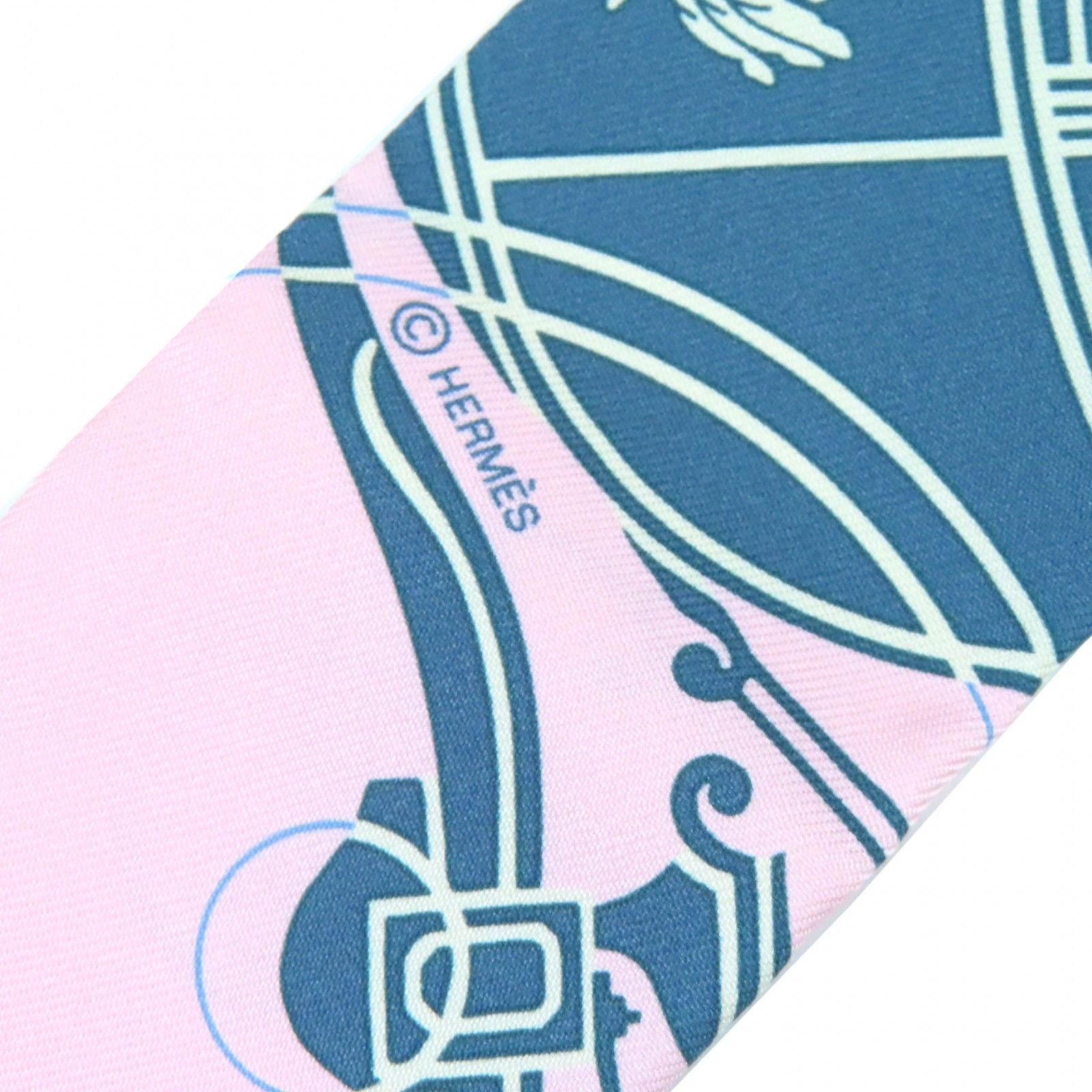 未使用品△HERMES エルメス ツイリー マーブルシルク エクスリブリス