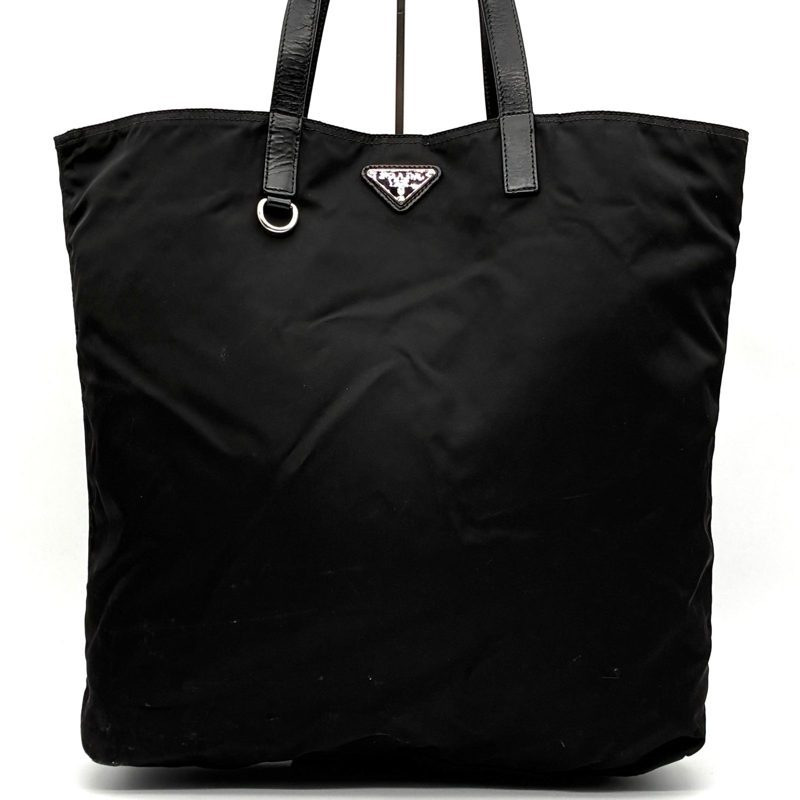 美品 PRADA プラダ トートバッグ テスートナイロン レザー 三角ロゴ